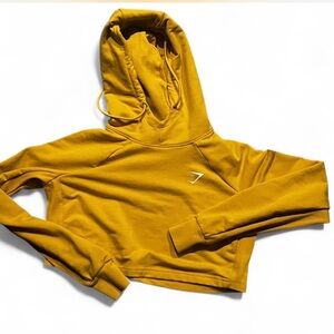 Gymshark Golden Yellow Cropped Hoodie